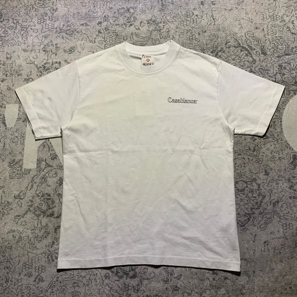 casablanca Other - Casablanca Graphic T-Shirt Mens Medium White Excellent Short Sleeve Logo Tee